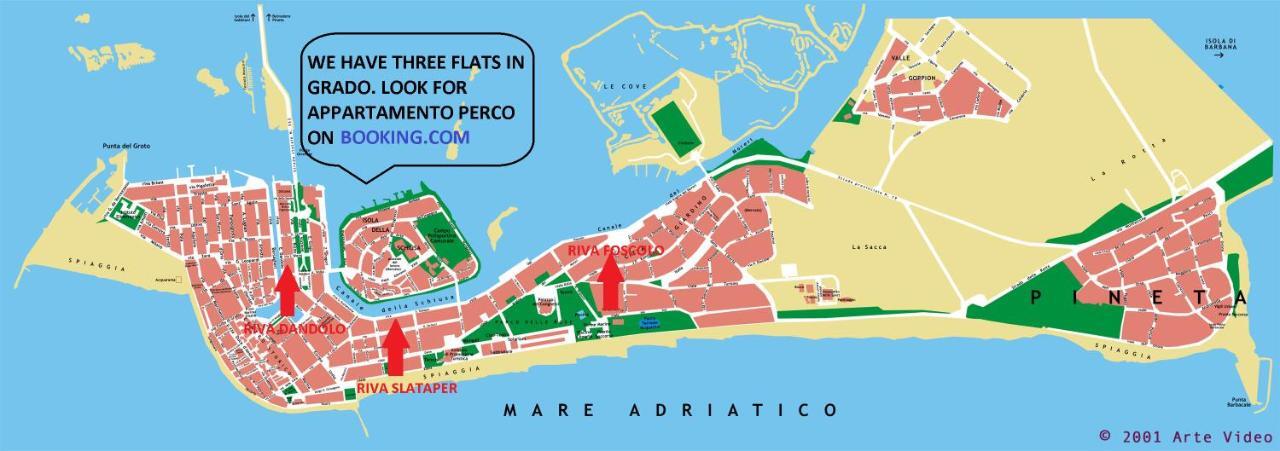 Appartamento Perco Riva Dandolo 格拉多 外观 照片